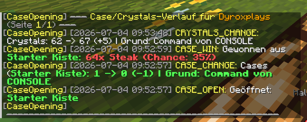 CaseOpening History Log System